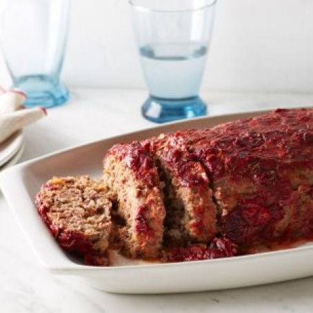 Turkey and Beef Meatloaf with Cranberry Glaze