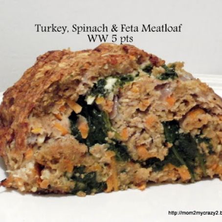 Turkey, Spinach & Feta Meatloaf (WW 5pts)