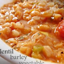 Crock Pot Lentil Vegetable Barley Soup