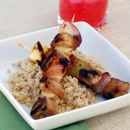 Balsamic Chicken and Apple Skewers