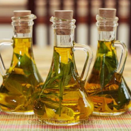 Basil-infused olive oil