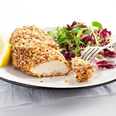 Nut-Crusted Chicken Cutlets with Lemon and Thyme