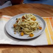 Spaghetti tossed with Butternut Squash and Sage Butter