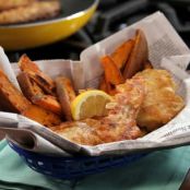 Beer Battered Fish and Sweet Potato Fries