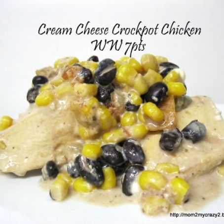 Cream Cheese Crockpot Chicken (WW 7pts)