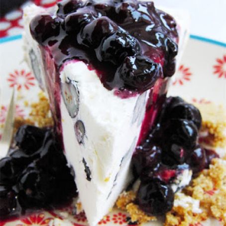 Blueberry Cheesecake Ice Cream Pie