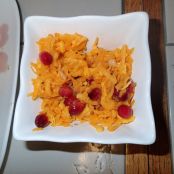 Raw Butternut Squash with Cranberry Dressing