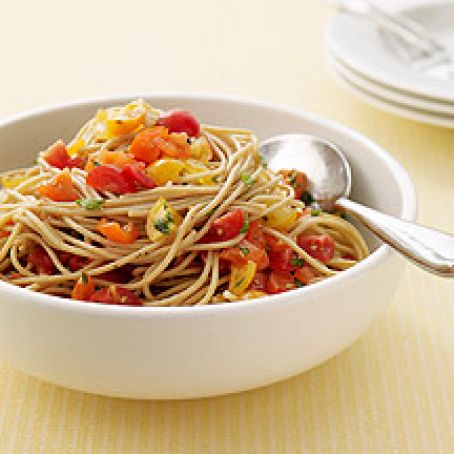 Pasta with No-Cook Tomato Sauce