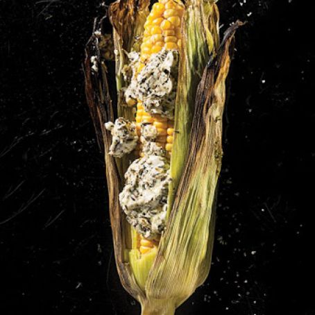 Grilled Corn with Herbed Goat Cheese Butter