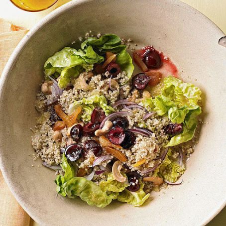 Honey-Soaked Quinoa Salad with Cherries and Cashews