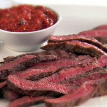 Rib-Eye Steaks with Smokey Arrabiata Sauce