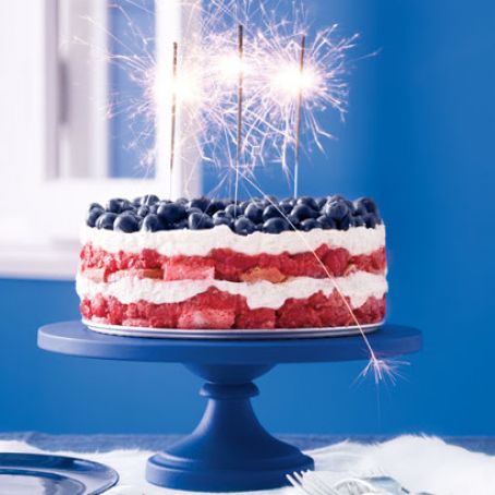 Red, White and Blue Berry Trifle 