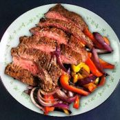 Grilled Steak with Red Onion