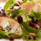 Pear & Field Green Salad with Pomegranate Vinaigrette