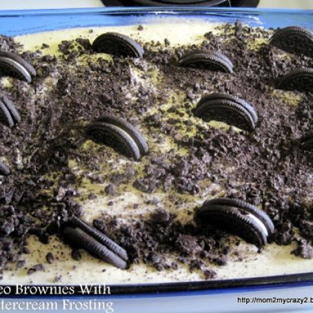 Oreo Brownies With Buttercream Frosting