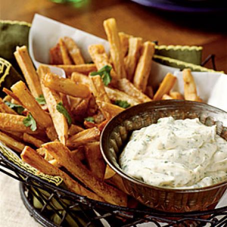 Yucca Fries with Cilantro Mayonaise