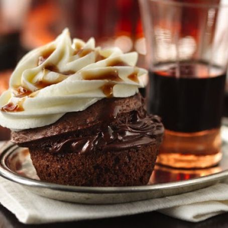 Boozy Bourbon Chocolate Cupcakes