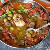 Temrika Meslalla (Garlic Beef & Olives)