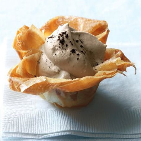 Phyllo Cups with Cappuccino Cream