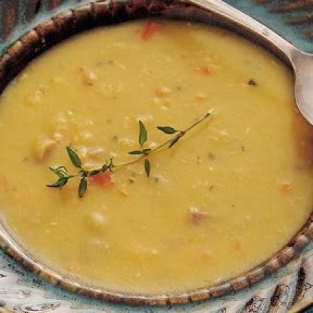 Slow-Cooker Golden Pea and Ham Soup