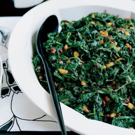 Sweet-and-Sour Catalan Spinach