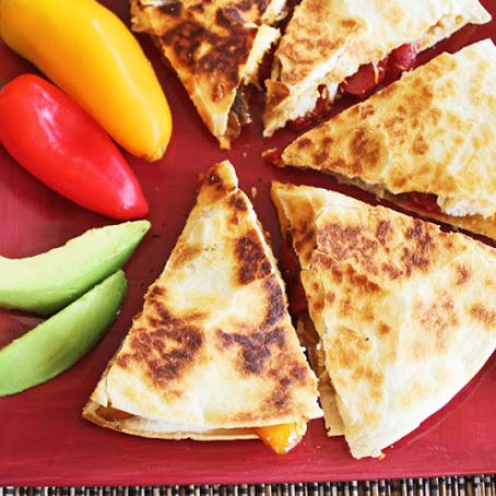 Grilled Chicken and Pepper Quesadillas –