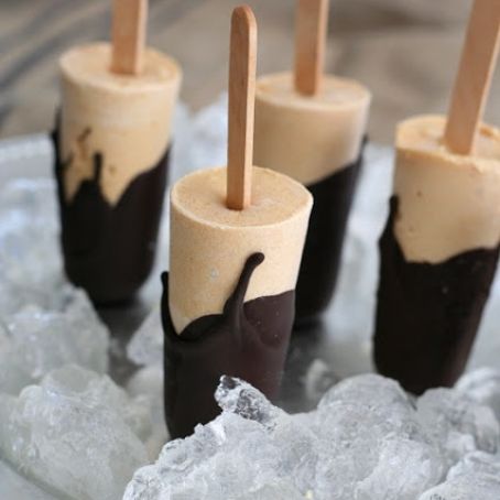 Chocolate Covered Peanut Butter Popsicles