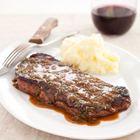 Pan-Seared Steaks with Herb Sauce - ATK