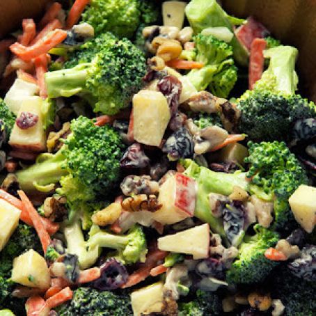 Broccoli and Apple Salad with Walnuts