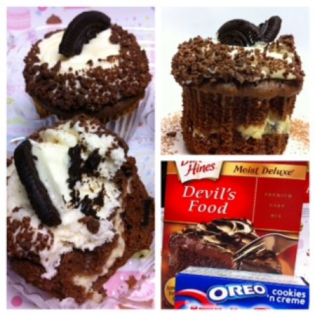 Cake mix: Oreo Pudding Cupcakes