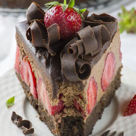 Strawberry Chocolate Cake - Chocolate Dessert Recipes - OMG Chocolate Desserts