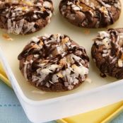Chocolate Coconut Thumbprint Cookies