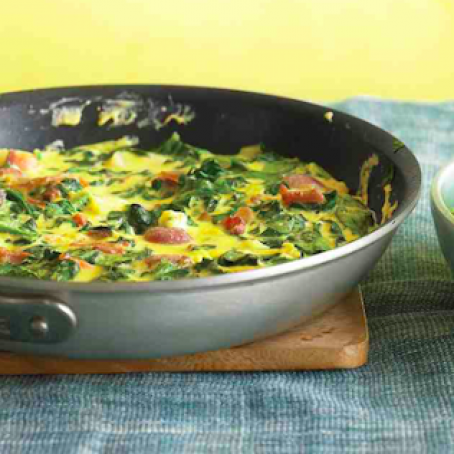 Spinach and Bacon Frittata