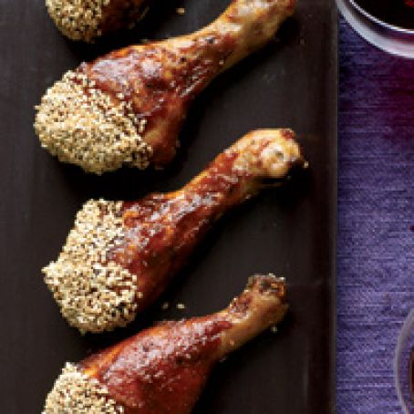 Chicken Drumsticks with Asian Barbecue Sauce