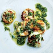 Grilled Scallops with Lemony Salsa Verde