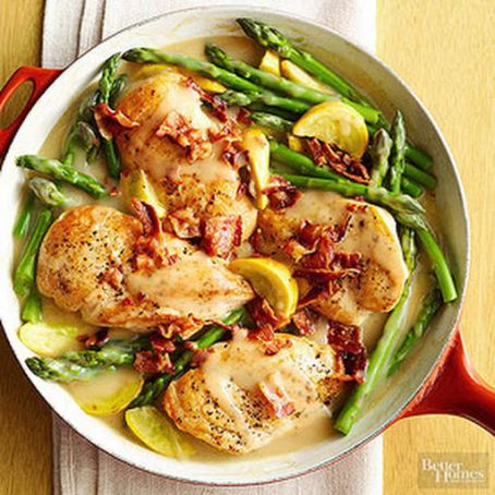 Chicken and Asparagus Skillet Supper