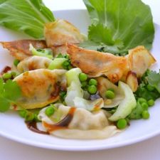 Potstickers with Baby Bok Choy