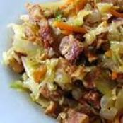 Fried Cabbage with Bacon, Onion, & Garlic
