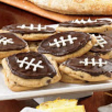 Chocolate Chip Football Cookies