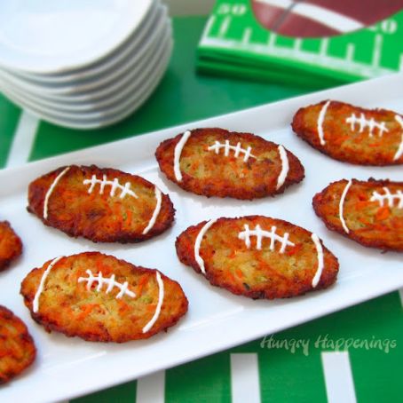 Football Shaped Zucchini Fritters