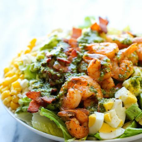 Shrimp Cobb Salad with Cilantro Lime Vinaigrette