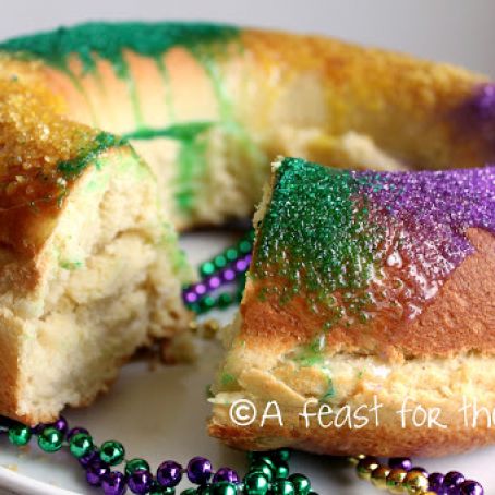 Mardis Gras King Cake (with a Cream Cheese filling)