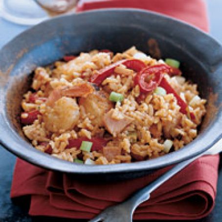 Creole Chicken and Ham Fried Rice