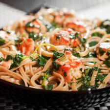 Slow Cooker Salmon Spinach Pasta