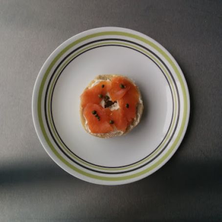 Bagel with Lox and Capers