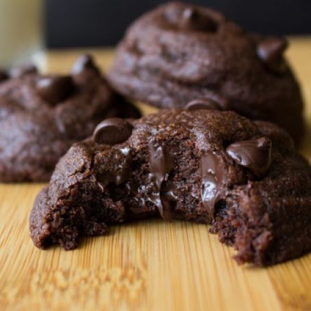 Soft Batch Double Chocolate Cookies
