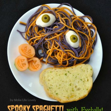 Spooky Spaghetti with Eyeballs Recipe