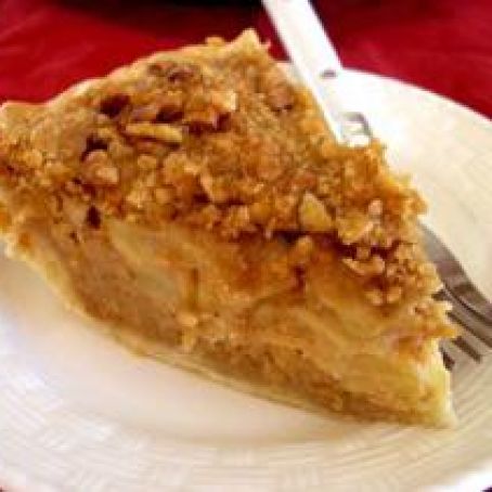 Apple Custard Pie with Streusel Topping