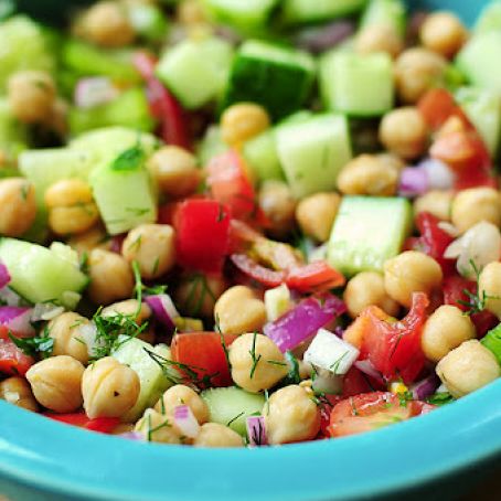 Cucumber and Chickpea Salad