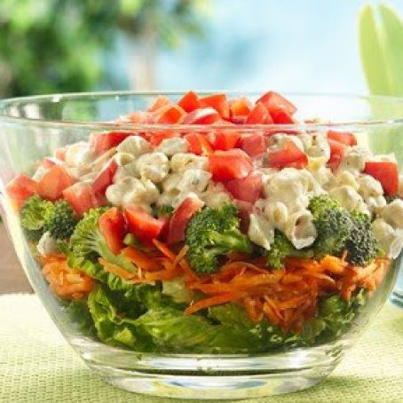 Layered Summer Pasta Salad